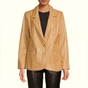 NWT Faux Leather Boyfriend Blazer BCBGGeneration - M